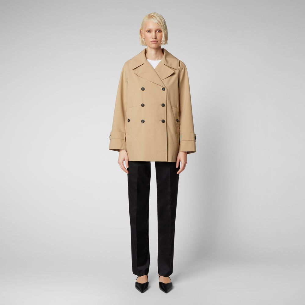 Audrey classic double breasted trench coat store with detachable flannel liner & hood