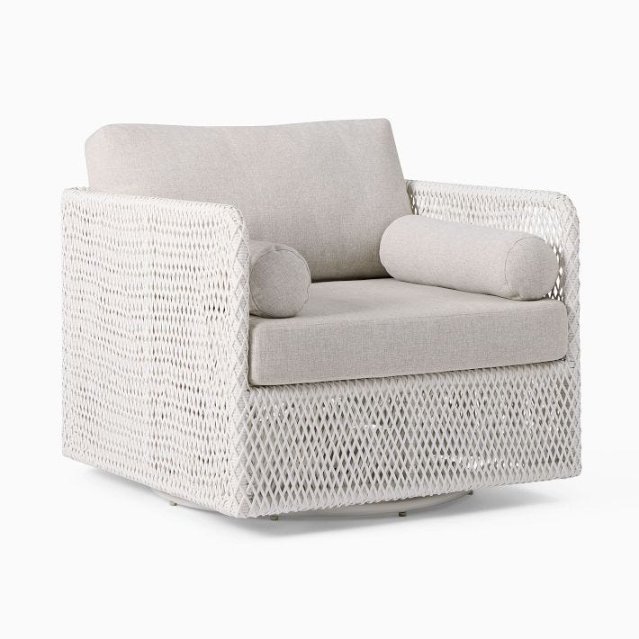 Coastal Outdoor Swivel Chair 