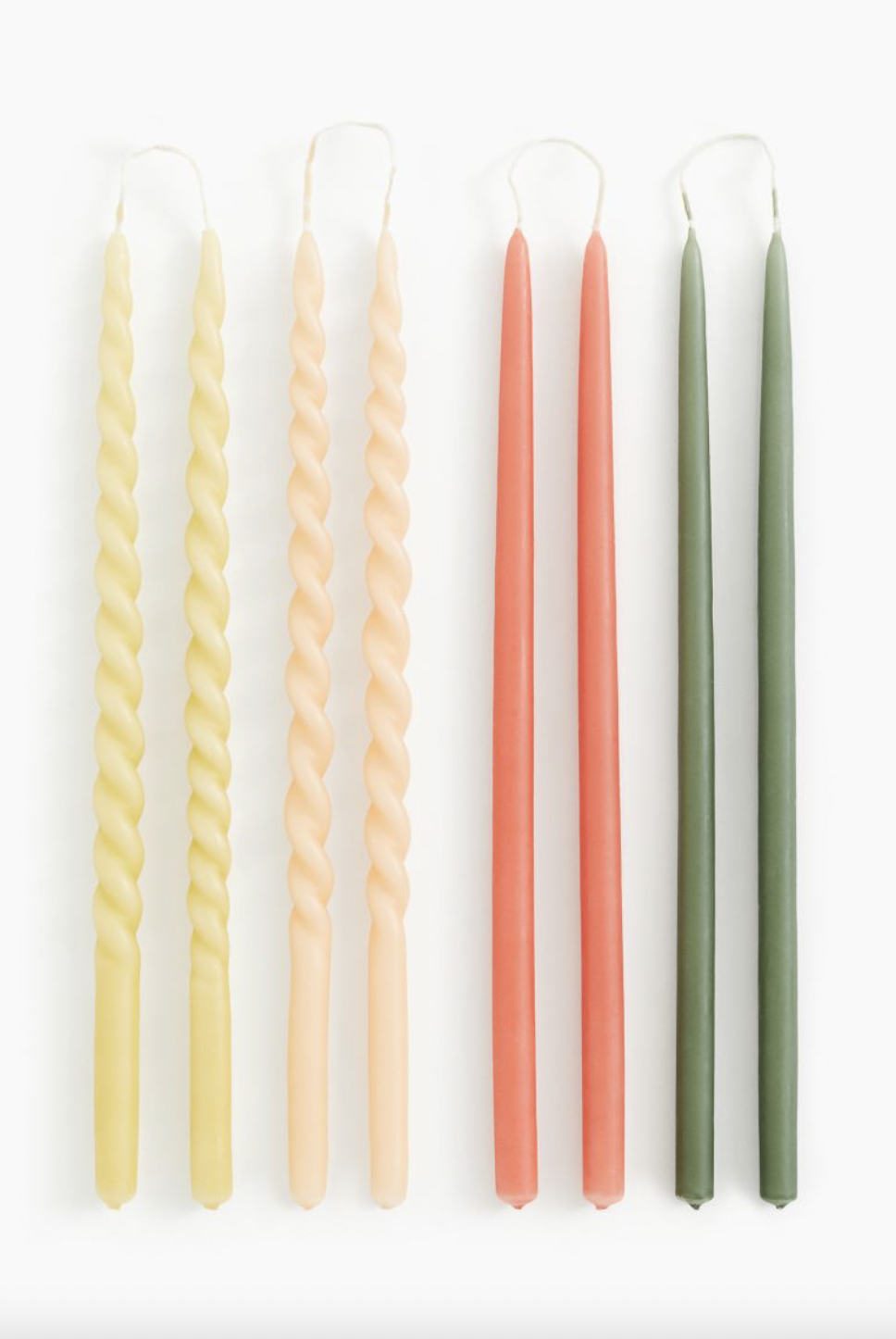 8-pack thin tapered candles