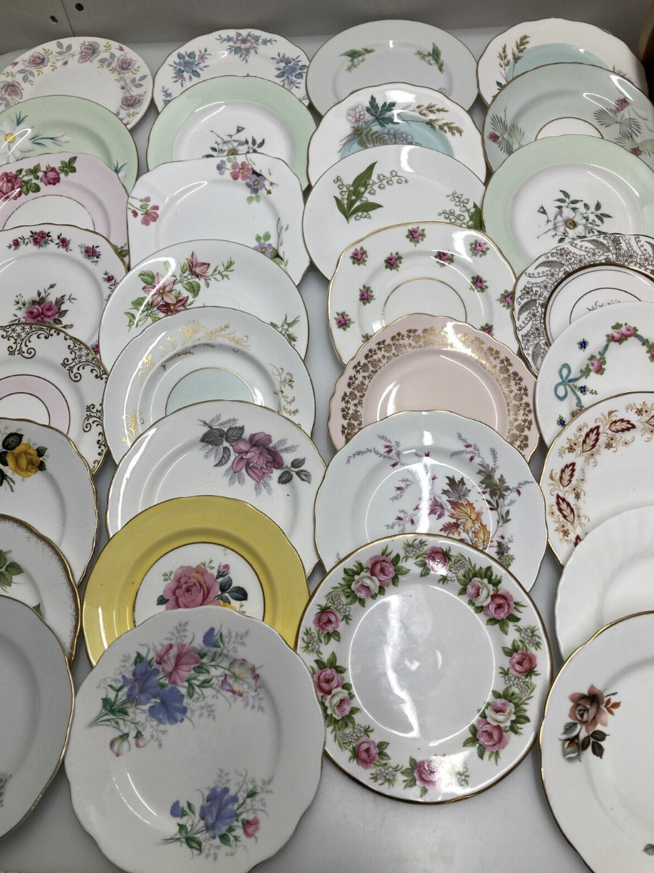 Selection of vintage tea plates