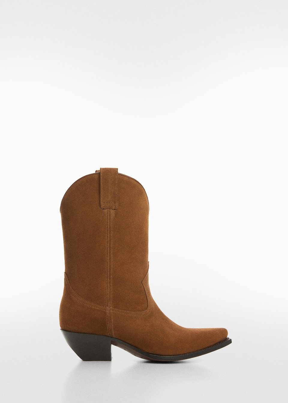 Suede cowboy ankle boots