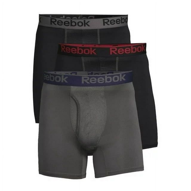 Reebok Men's Tech Comfort Long Length Boxer Brief Underwear, 9