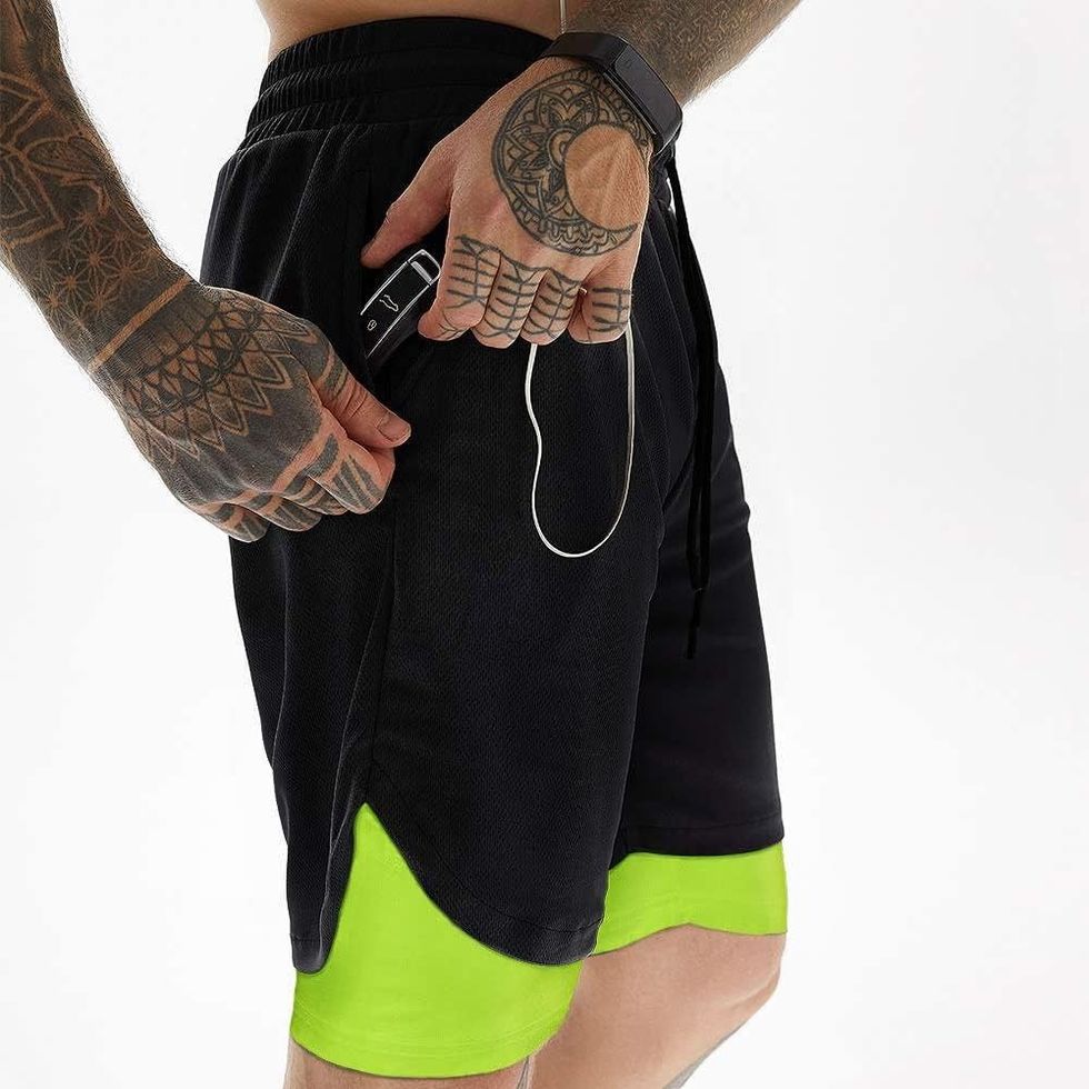 Men’s 2-in-1 Workout Compression Shorts