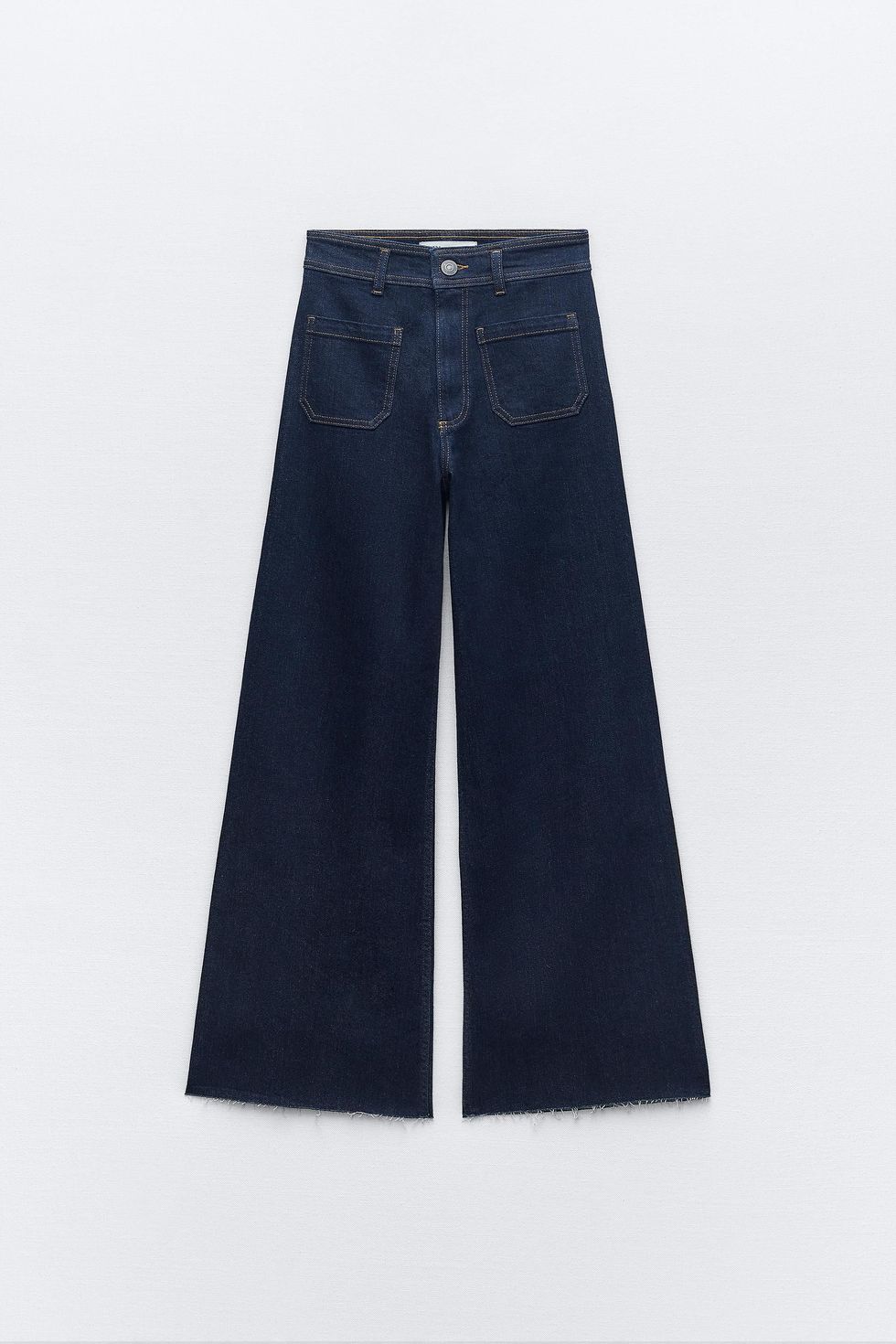 Jeans con tasche decorative a vita alta, Zara