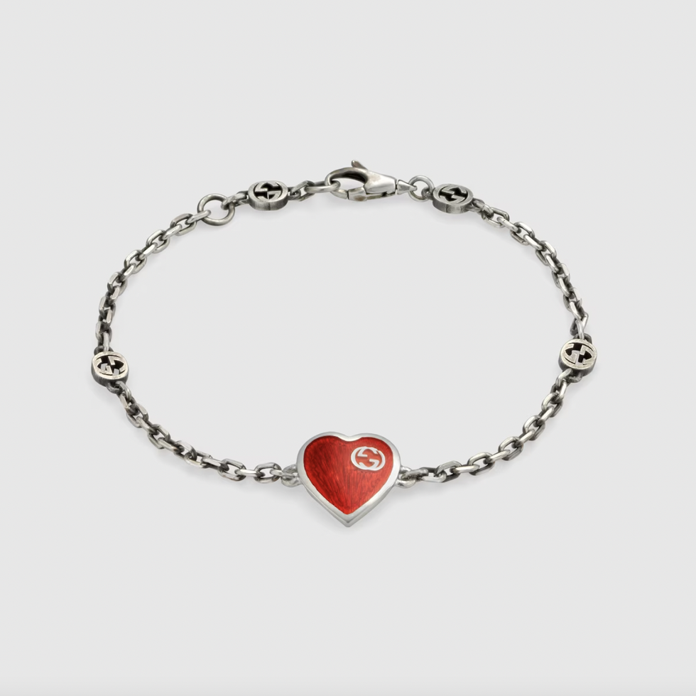 Heart Bracelet with Interlocking G