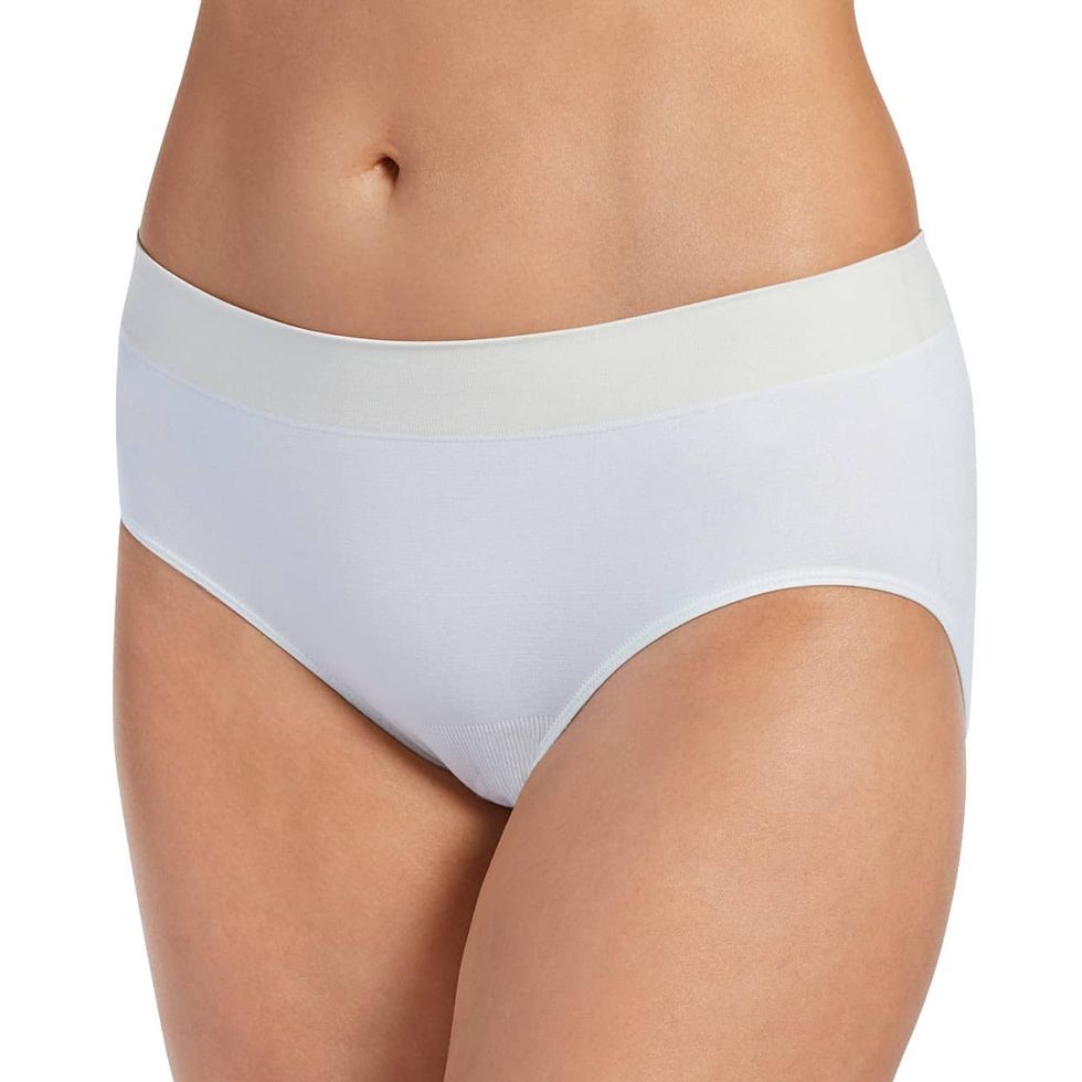 Women Stretchy Seamless Middle Waist Underwear Panties,White XXXXL 