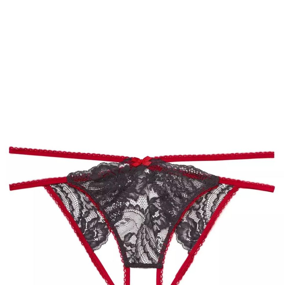  Sexy Plus Size Lingerie Soft Crotchless Thong Vintage