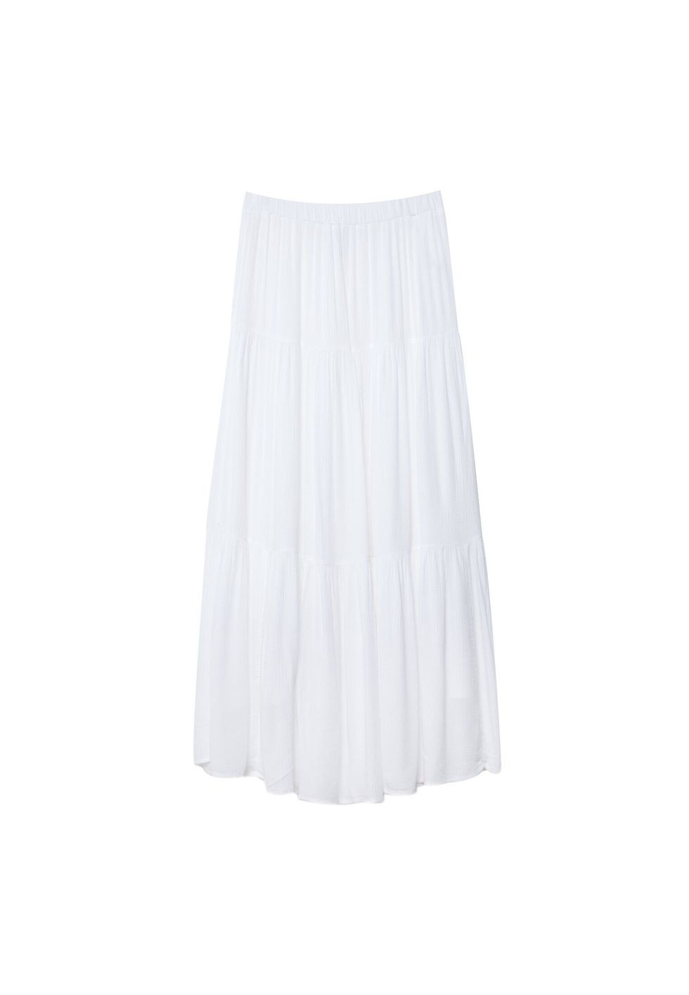 Falda larga blanca bohemia