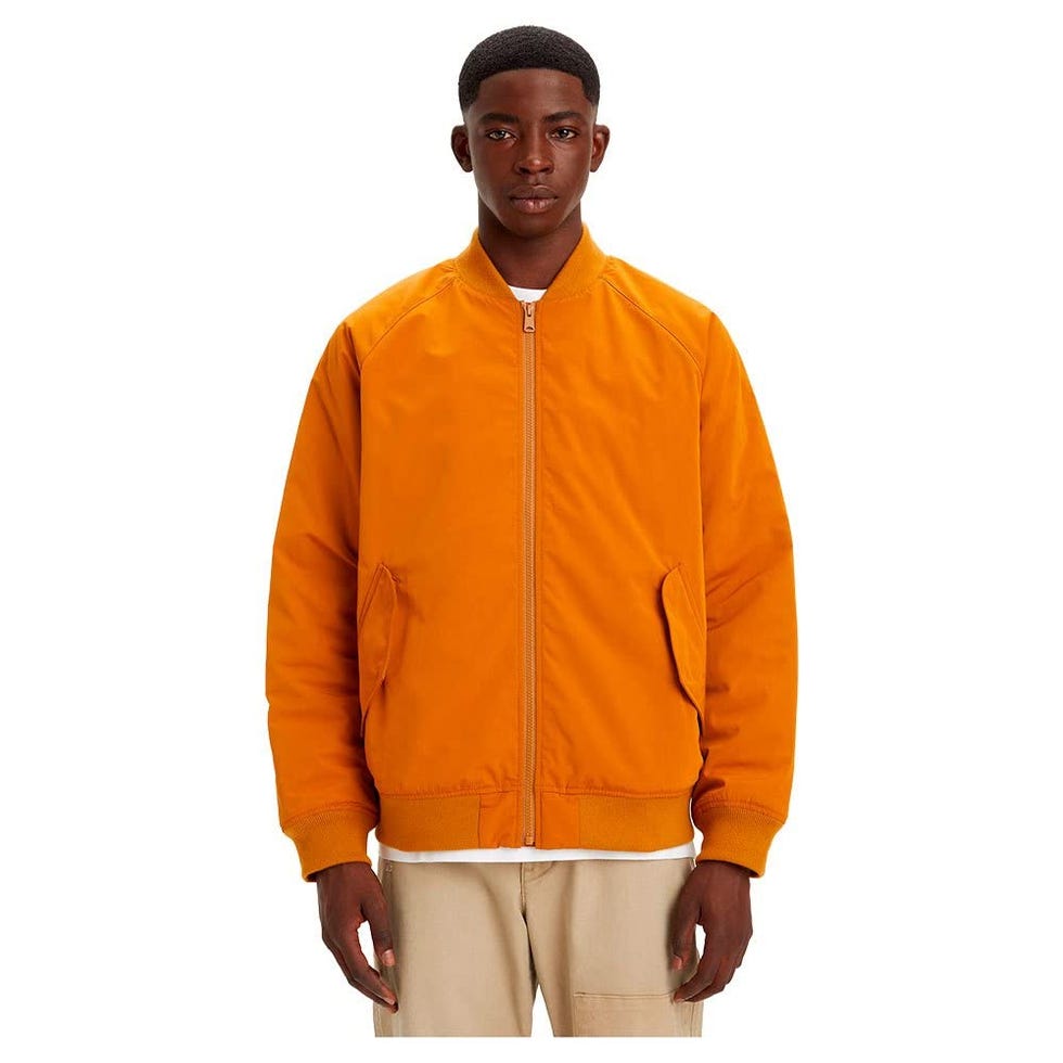 Chaqueta bomber oversize naranja