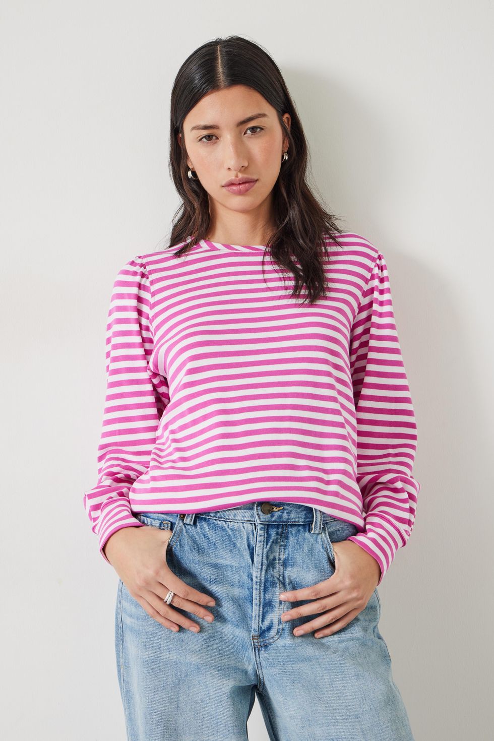 Emily Striped Puff Sleeve Top