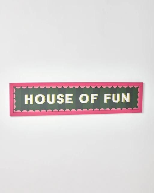 House of Fun Scalloped Framed Wall Art