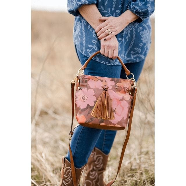 The Pioneer Woman Printed Bucket Crossbody Bag