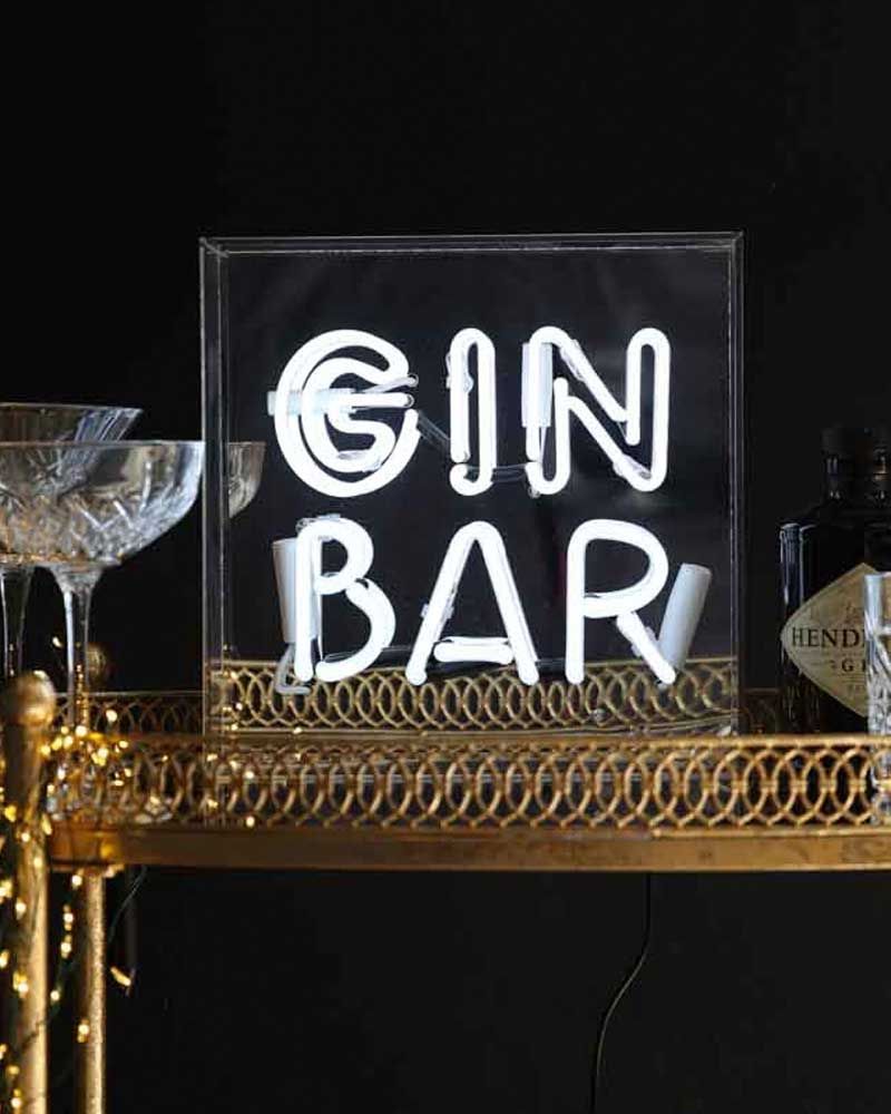 Gin Bar Neon Light Box