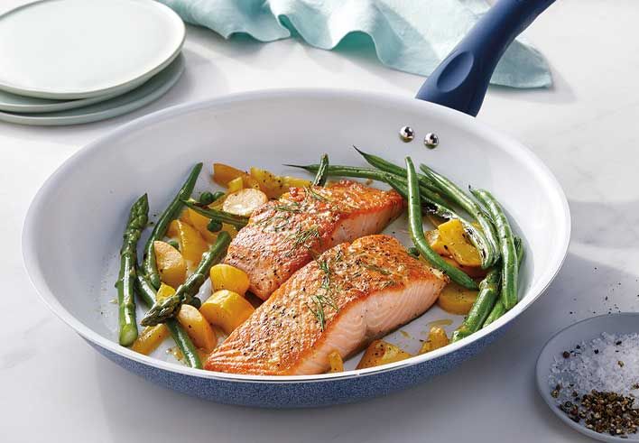 Honey Mustard Salmon With Roasted Vegetables