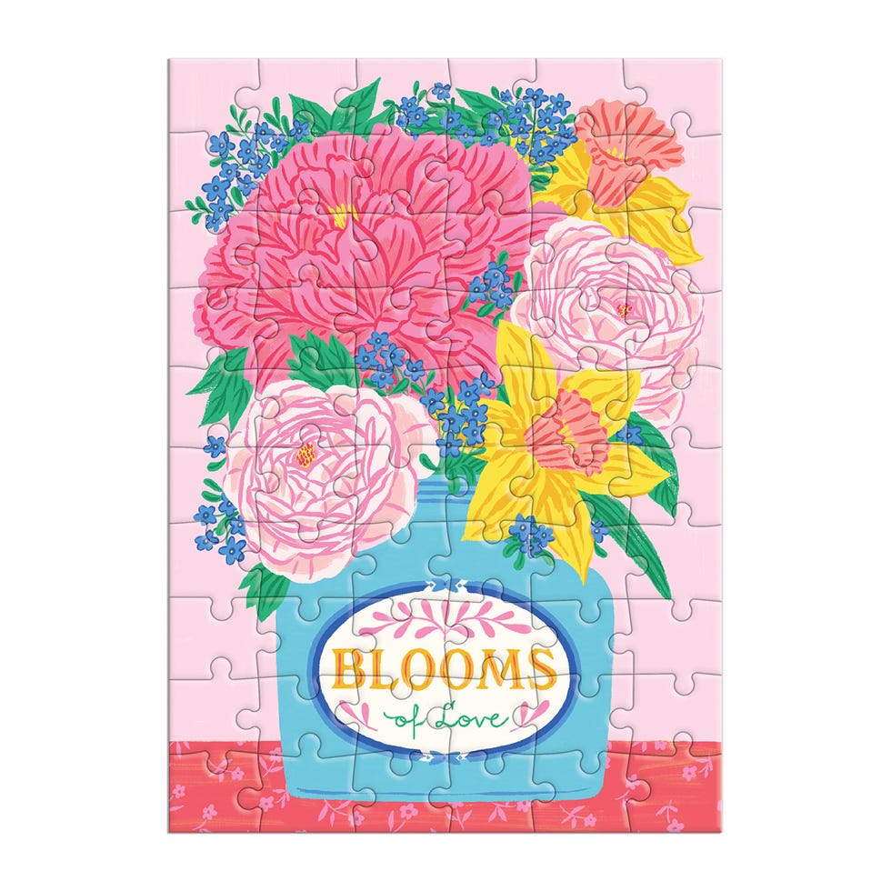 Floral Greeting and Jigsaw Puzzle Card