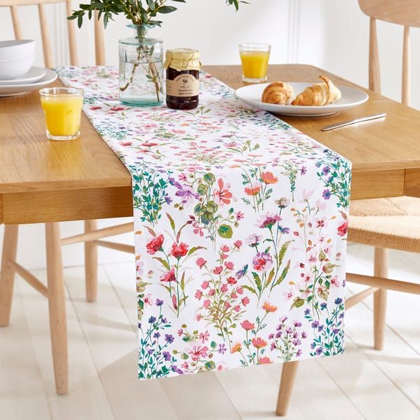 Watercolour Floral Table Runner