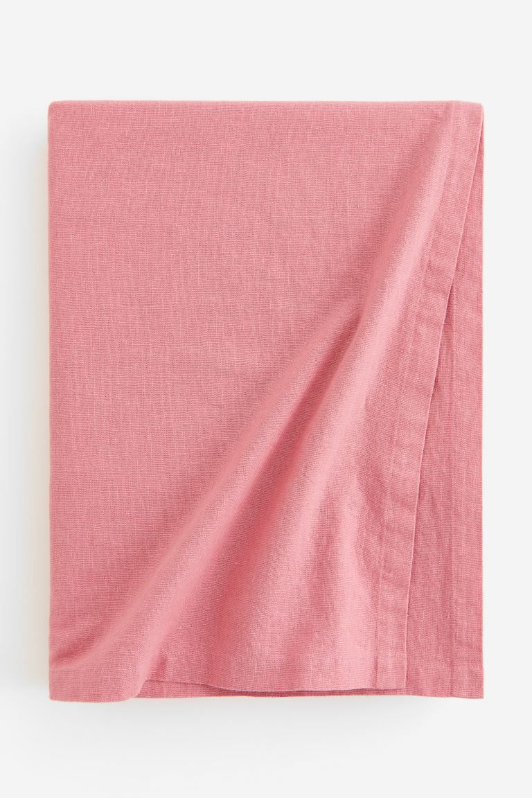 Linen-blend tablecloth