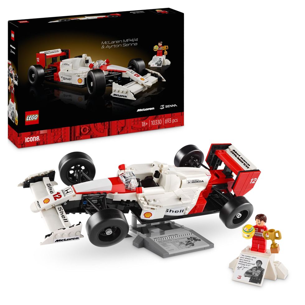 LEGO Icons McLaren MP4/4 y Ayrton Senna 