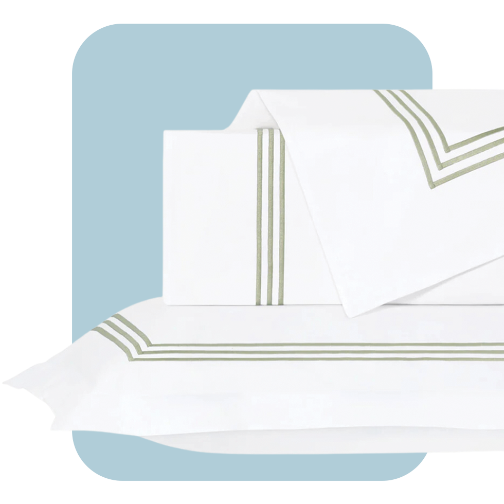 Octavia Embroidered Percale Duvet Cover