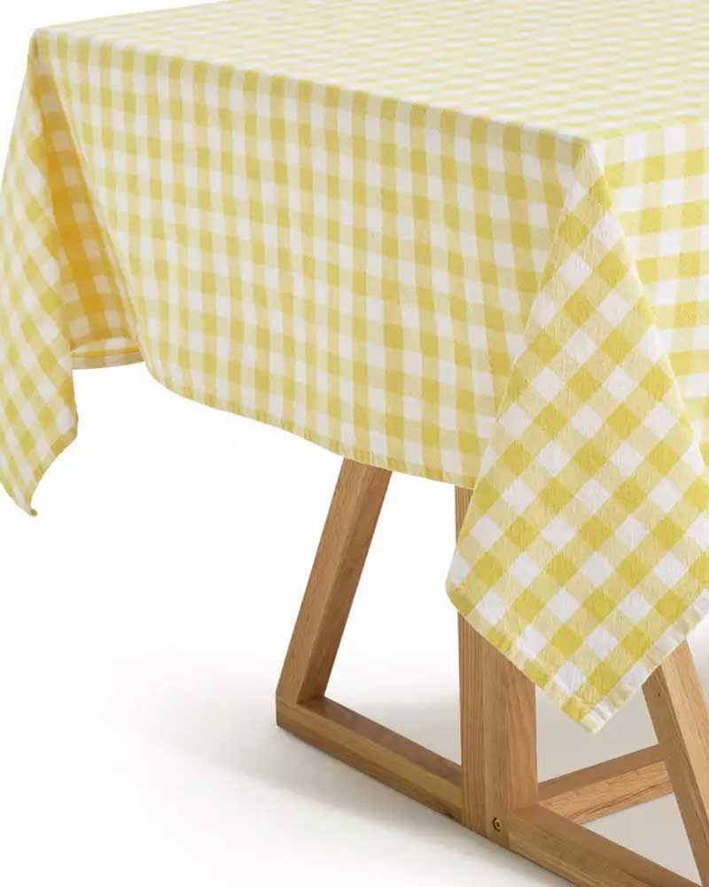 Checked Table Cloth - Yellow 