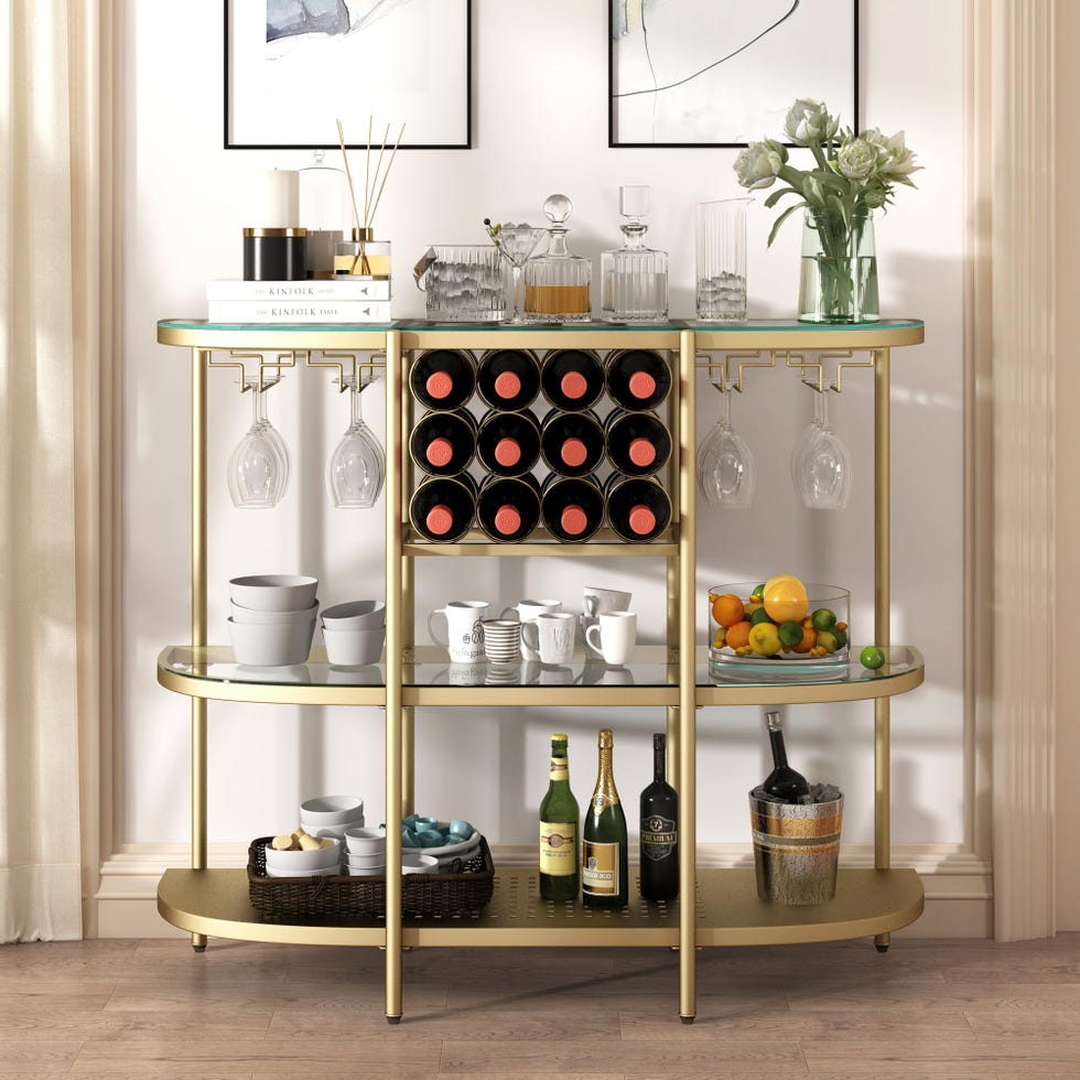 Wine Rack Table with Glass Holders Wine Rack Table with Glass Holders