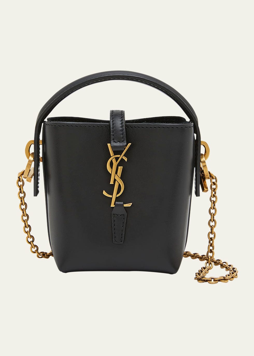 Le 37 Micro YSL Leather Bucket Bag