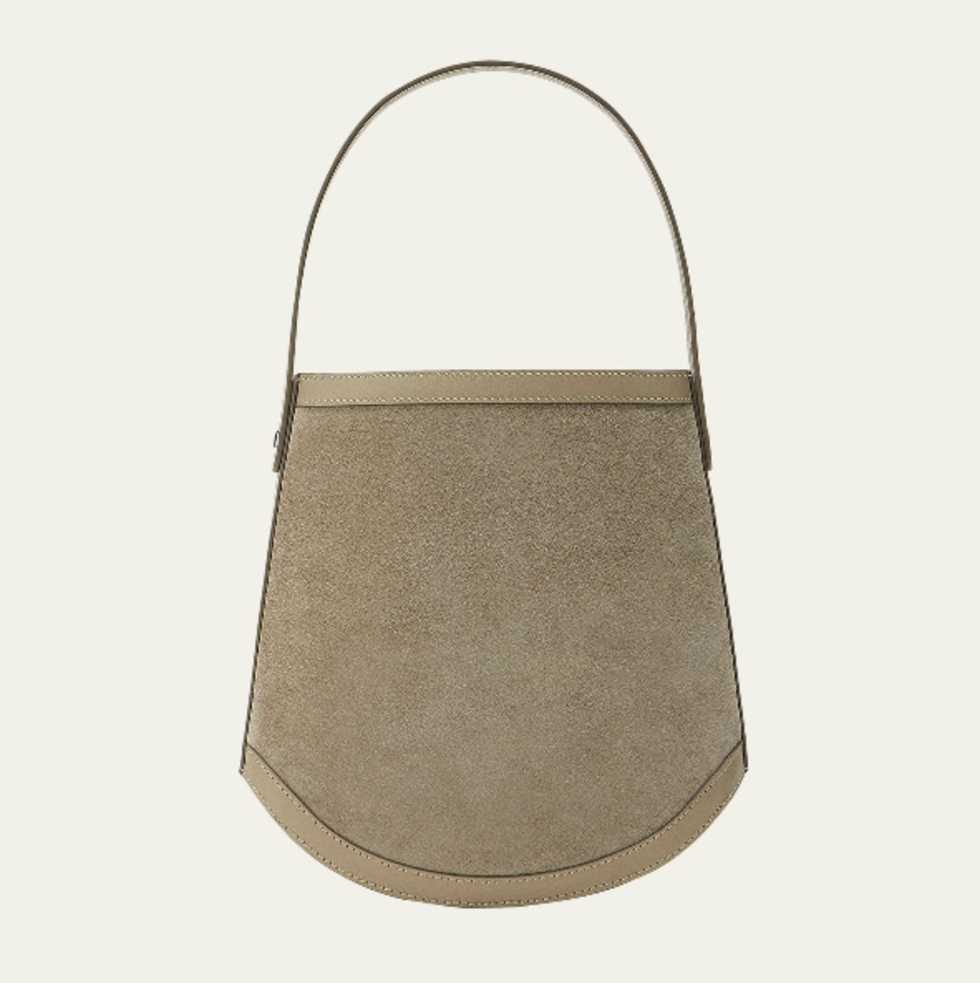 Suede & Leather Bucket Bag