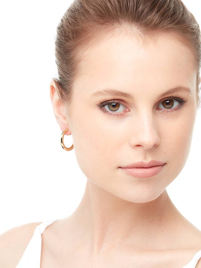 23-carat Gold Clip-On Hoop Earrings
