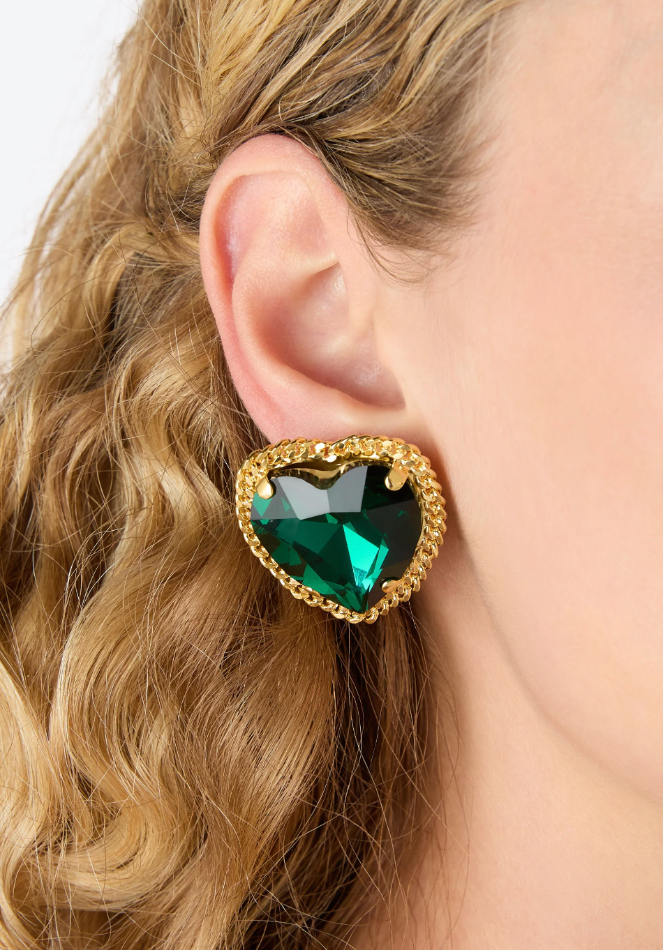 Heart Cut Crystal Earrings