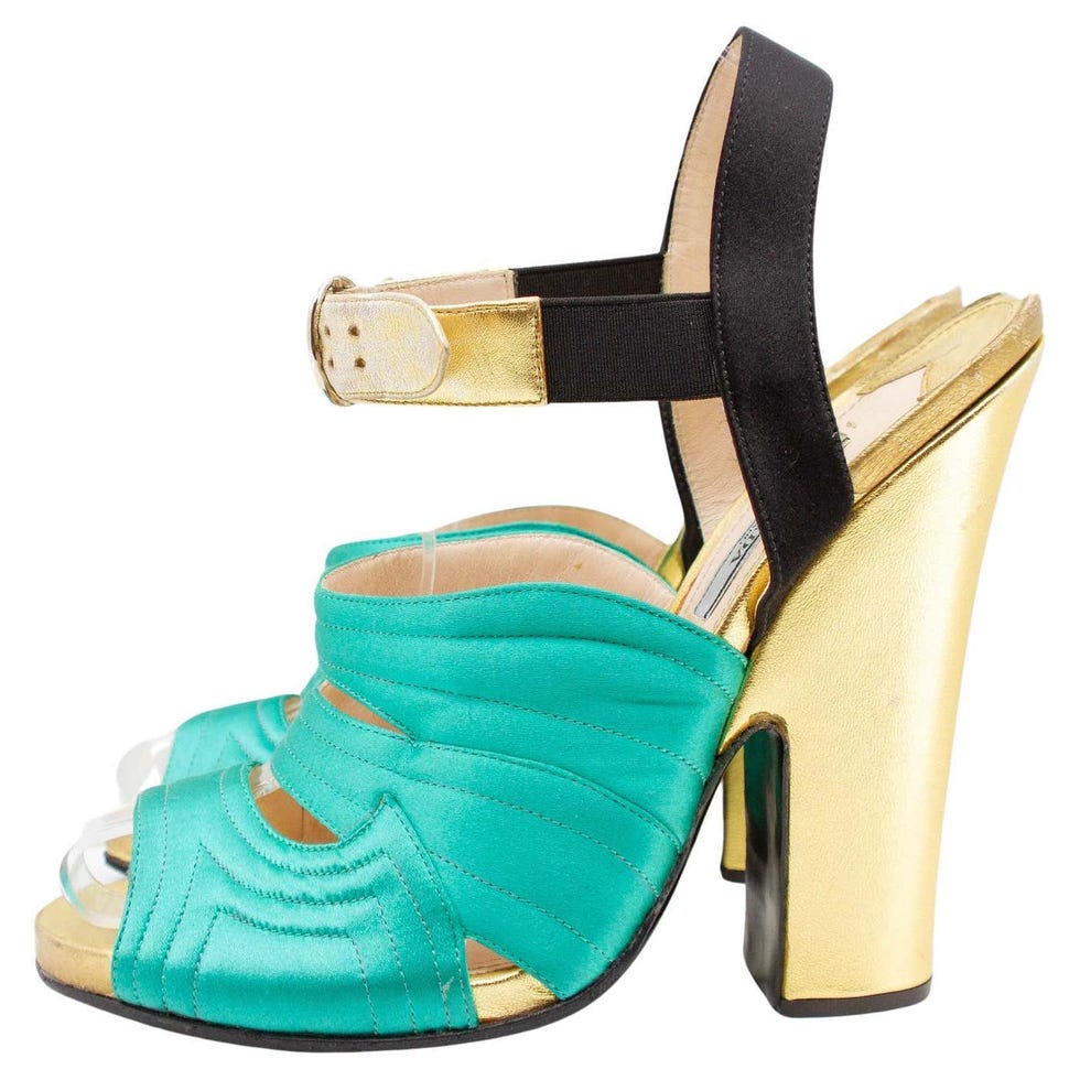 Prada Gold Sandals