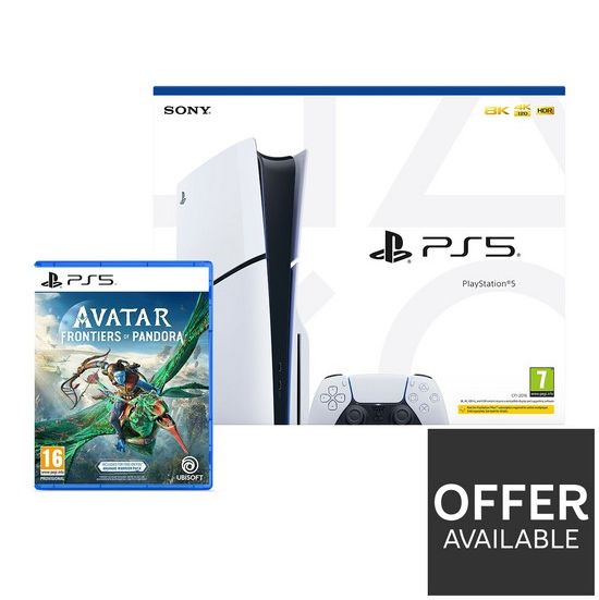 PS5 Slim Disc Console + Avatar: Frontiers of Pandora