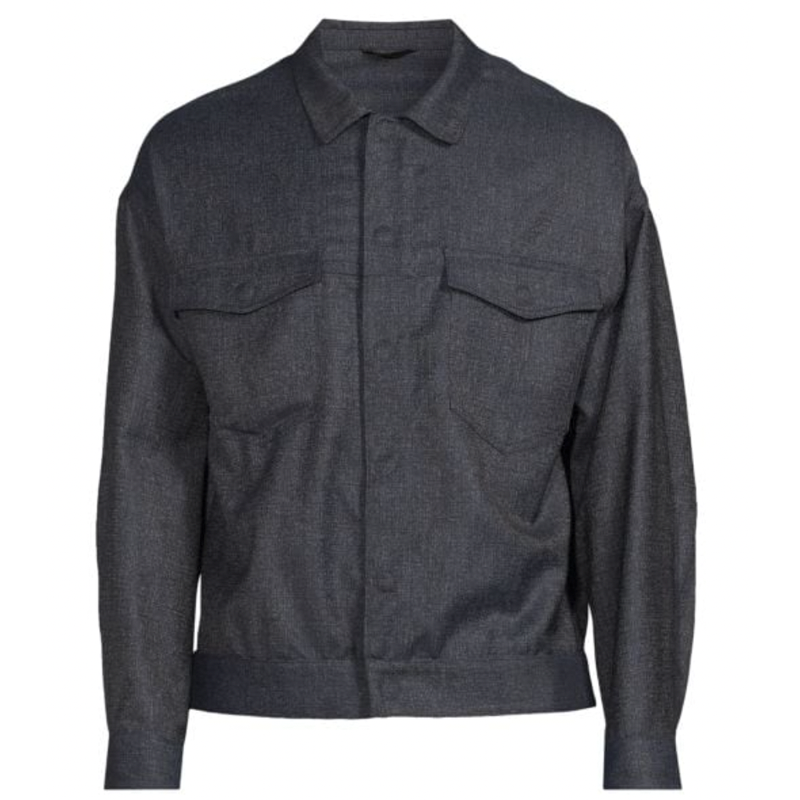 Solid Cupro Blend Jacket