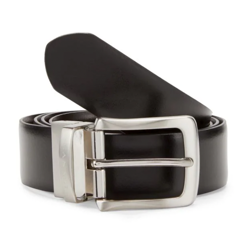 Frame Buckle Reversible Leather Belt