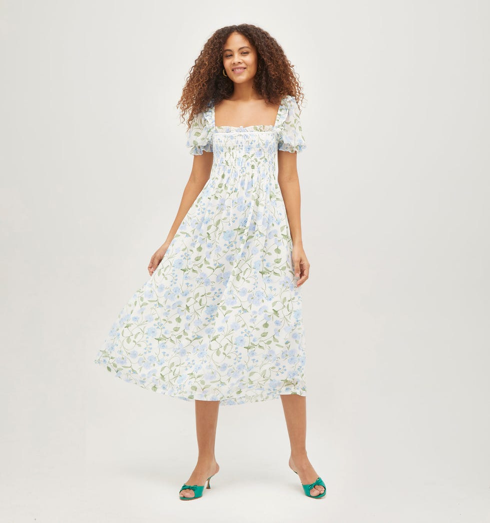 Where to Find Alex Drummond's Pretty Blue Floral Dress for Spring