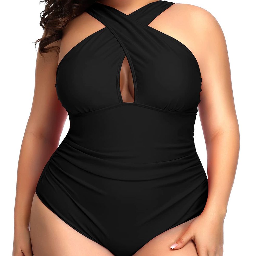 Front Cross One Piece Bathing Suit