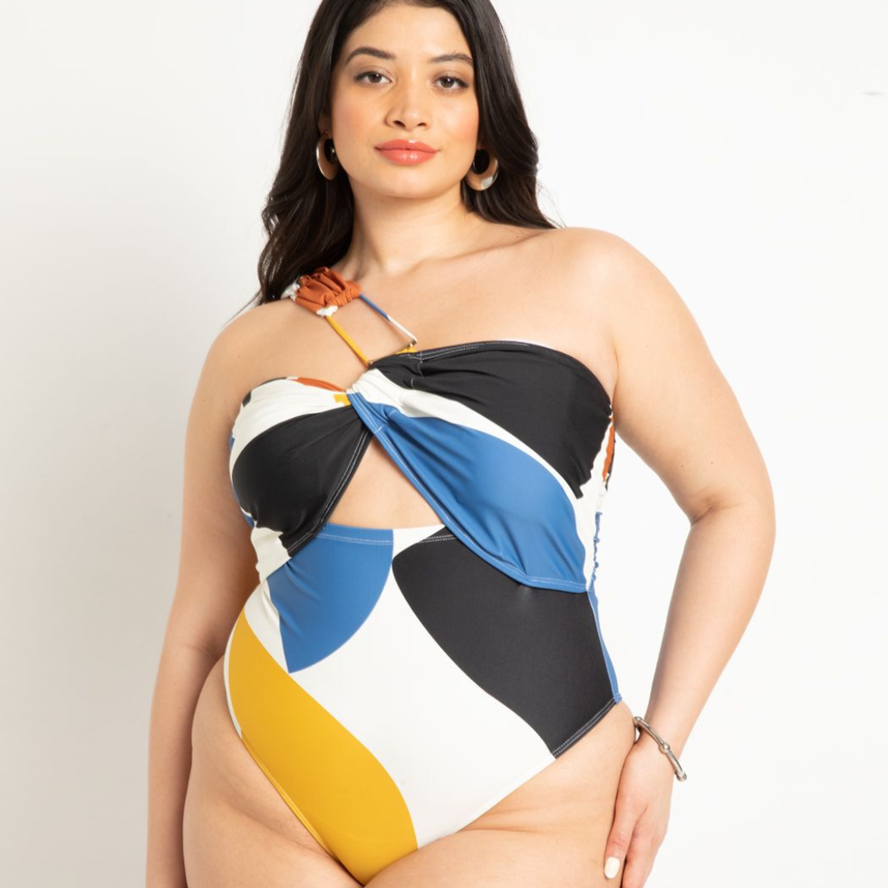 One Shoulder Cutout Swimsuit
