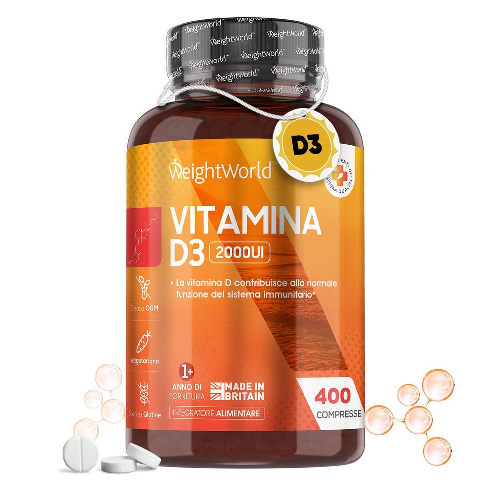 Vitamina D 2000UI (50mcg) per 1 Compressa, 13+ Mesi di Vitamina D3, 400 Compresse di Vitamina D 2000 UI (Colecalciferolo), Ossa, Denti, Muscoli, Sistema Immunitario, Integratore Vitamina D (Vit D)
