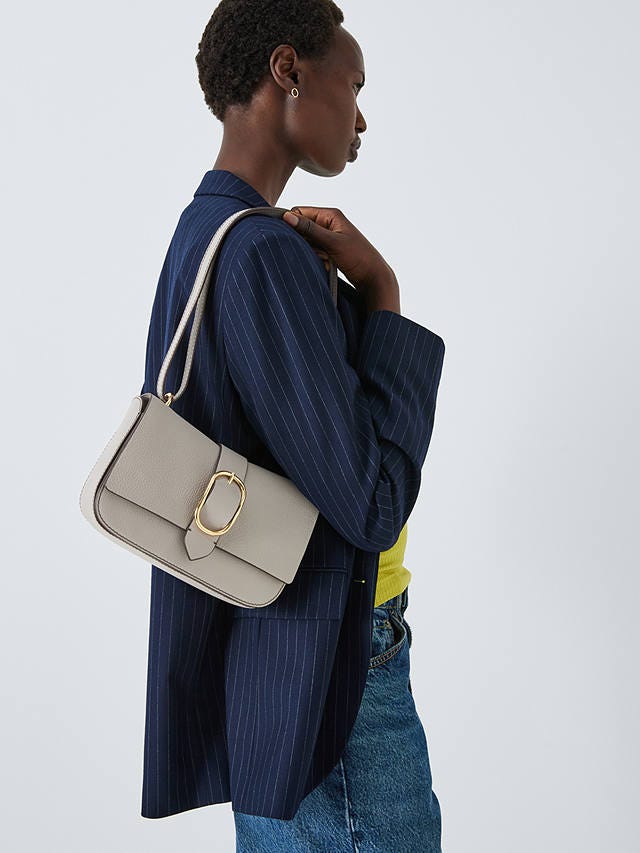 Leather Crescent Saddle Bag, Porpoise
