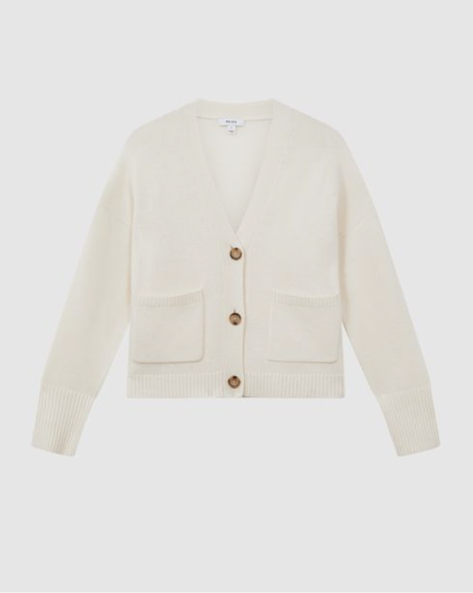 Juni Relaxed Wool-Cashmere Cardigan