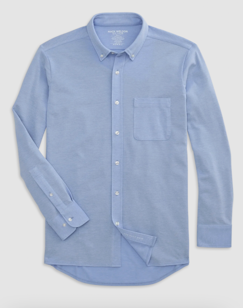 SILVER Pique Button Up