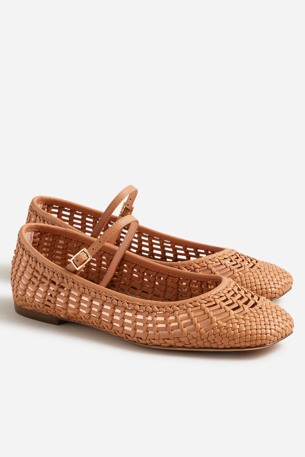 Quinn woven ballet flats in leather