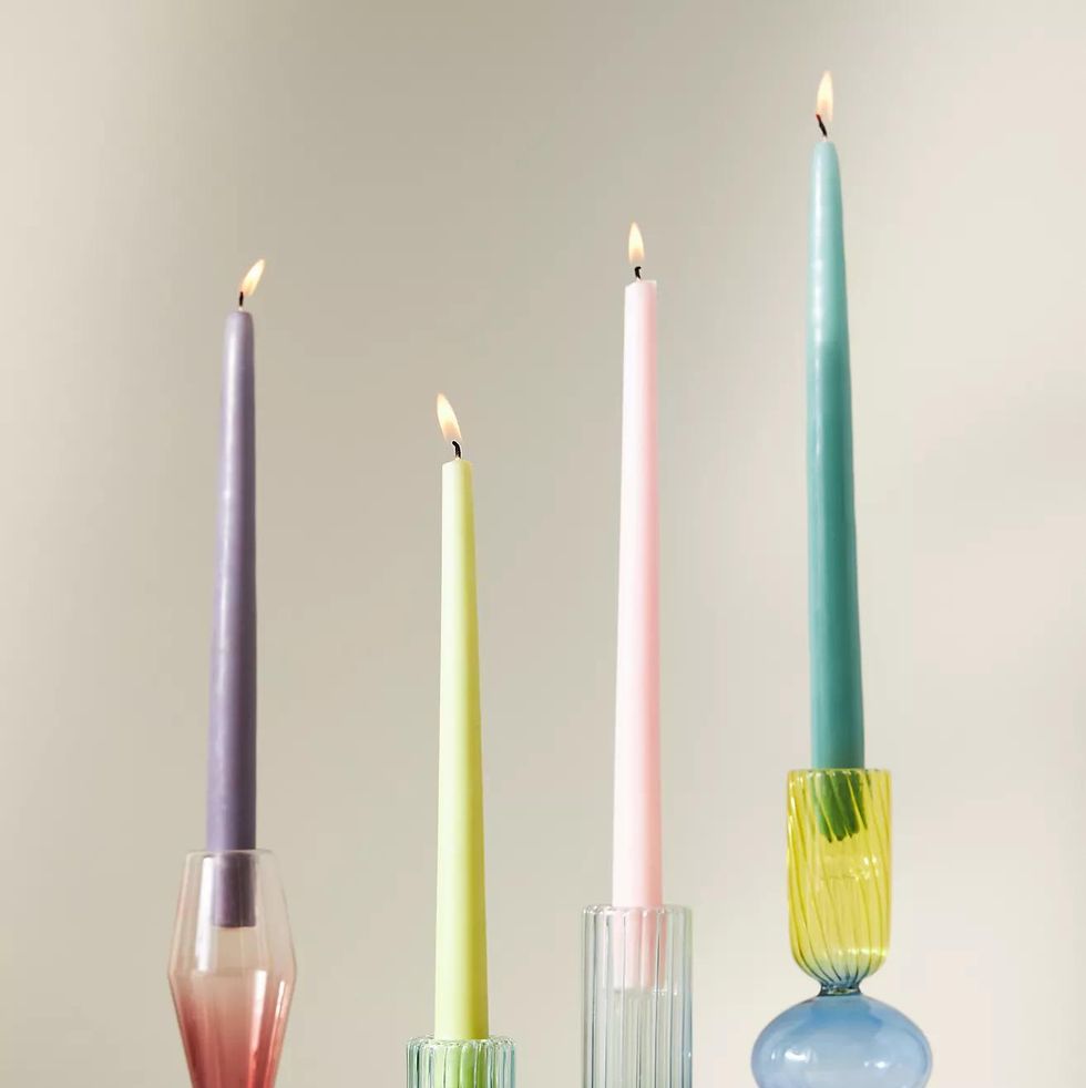 Calle Glass Taper Candle Holder