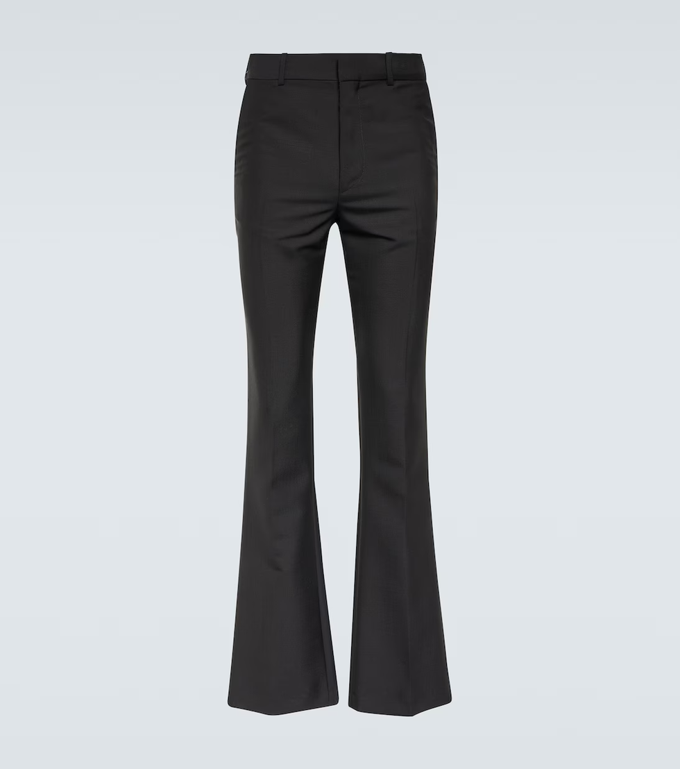 Wool and Mohair Bootcut Trousers