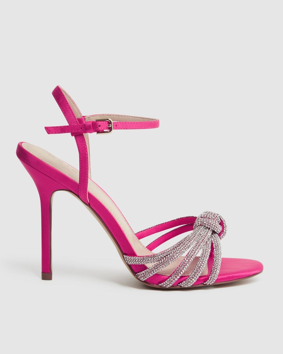 Embellished heeled sandals