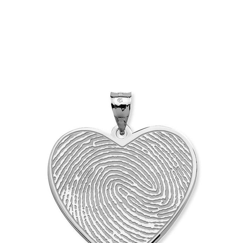 Custom Fingerprint Heart Pendant