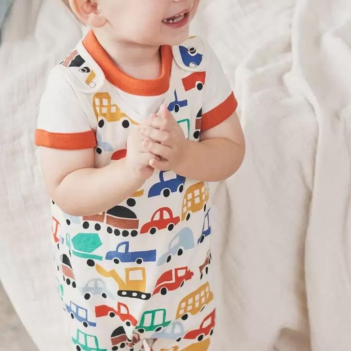 Baby Print Overalls & T-Shirt Set