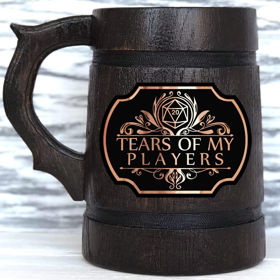 'Tears of My Players' Wooden Beer Mug