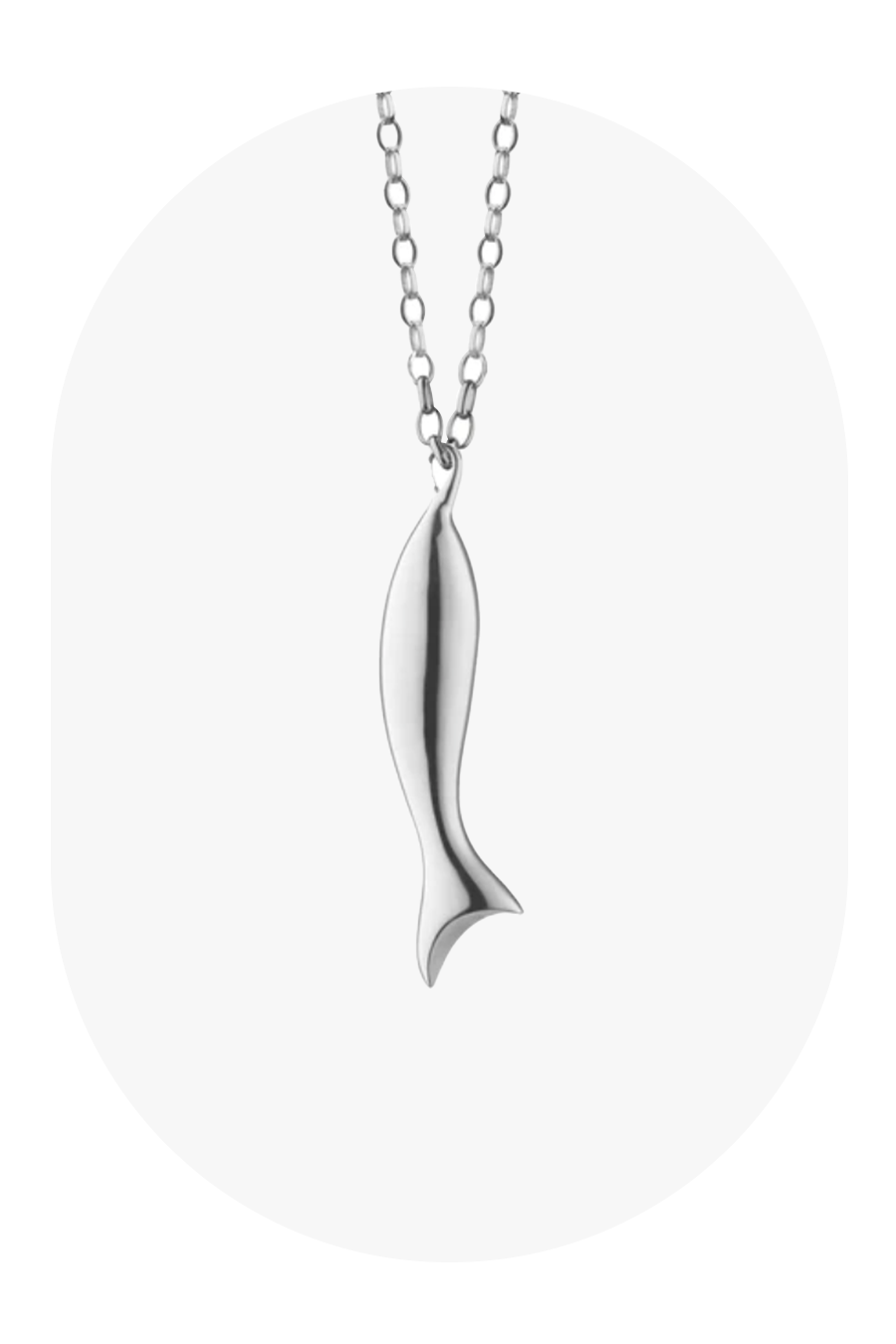 Fish Sterling Silver charm necklace