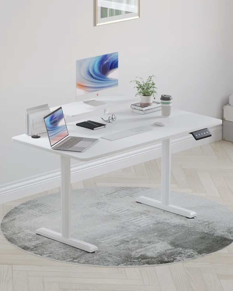 140" W T-Shape Standing Desk