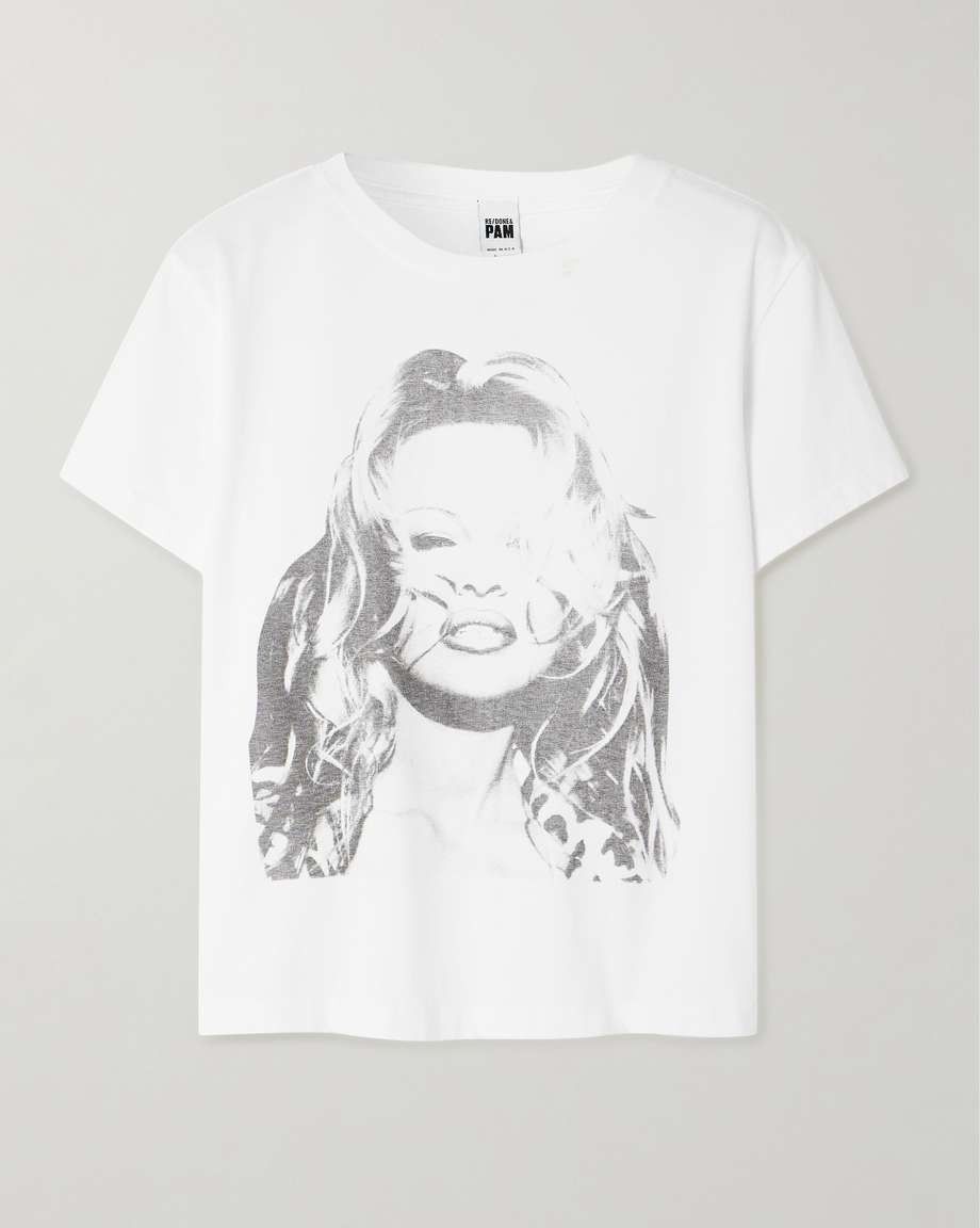 + NET SUSTAIN + Pamela Anderson printed organic cotton-jersey T-shirt